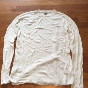 Long sleeve white sweater